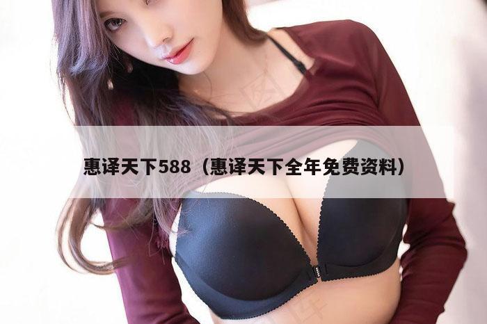 惠译天下588（惠译天下全年免费资料）